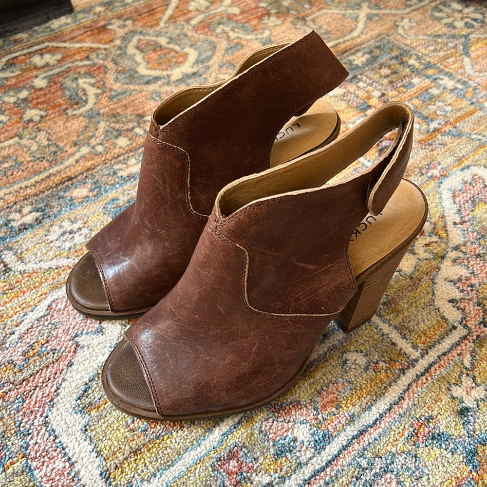 Lucky Peep Toe Booties